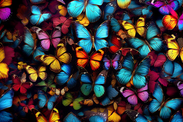 Schmetterlinge - Tiere, die das gesamte Bild ausfüllen.  - obrazy, fototapety, plakaty