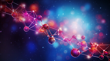 molecular structure and dna concept in scientific illustration