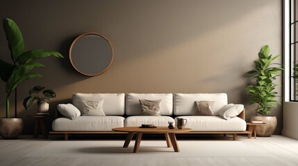 Modern home mockup interior background