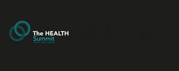 logo graphic design of annual event summit and title made for the healthcare medical theme - annual convention for doctors and nurses