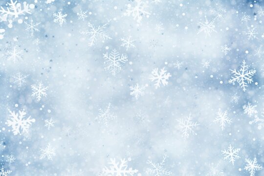 Watercolor tiny snowflakes on white background pattern,