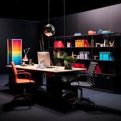 Office rainbow colours furniture - Ai
