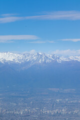 Fototapeta na wymiar vista aérea das cordilheiras dos Andes, Chile