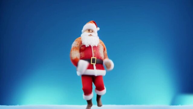 dancing Santa toy, seamless looping