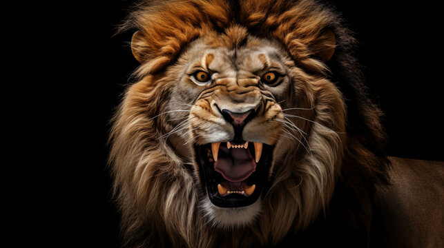 Roaring lion.