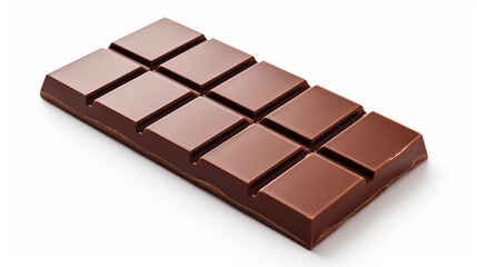 Obraz premium Dark chocolate bar isolated on white background. Made with generative ai