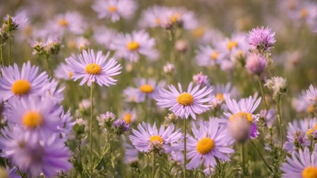 Wild flowers in bloom, pastel colors. Filmed in Western Australia