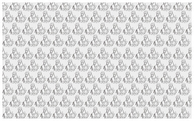medical personnel line art Pattern Background