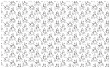medical personnel line art Pattern Background