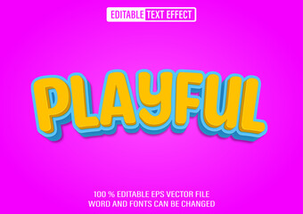 Fototapeta premium Playful editable text effect 3d style template