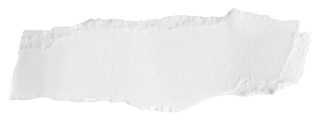 piece of white paper on white isolated background