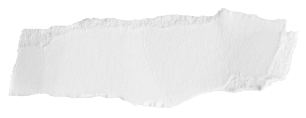 piece of white paper on white isolated background