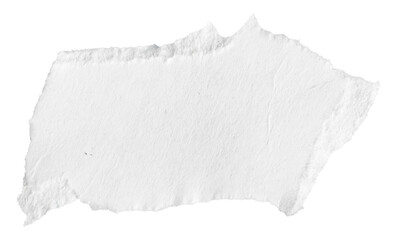 piece of white paper on white isolated background