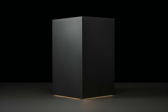 Black box on a black background