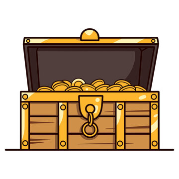 recommend clip art: chest treasure isolated vector illustration