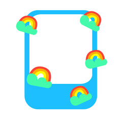 Cute polaroid photo frame illustration