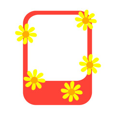 Cute polaroid photo frame illustration