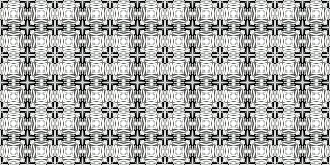 Seamless pattern design illustration in black and white colors for backgrounds