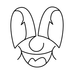 Retro 30s cartoon mascot characters funny faces