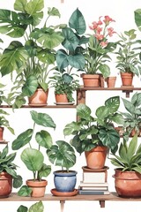 Obraz premium Pattern design house plant green