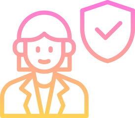 Fototapeta premium Employee Insurance Icon