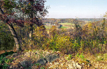 High View From Wisconsin Highway 23 Scenic Overlook In Southern Wisconsin Near Spring Green