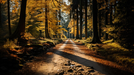 Fototapeta premium autumn in the park created with Generative AI technology