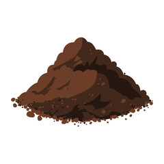 heap of soil isolated vector