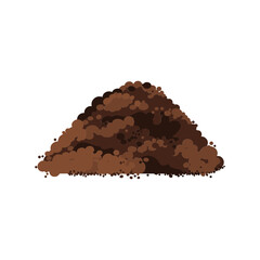 heap of soil isolated vector