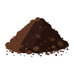 heap of soil isolated vector