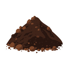 heap of soil isolated vector