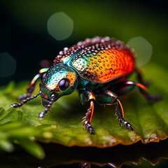 Naklejka premium Macro bug. Close-up photo of the insect