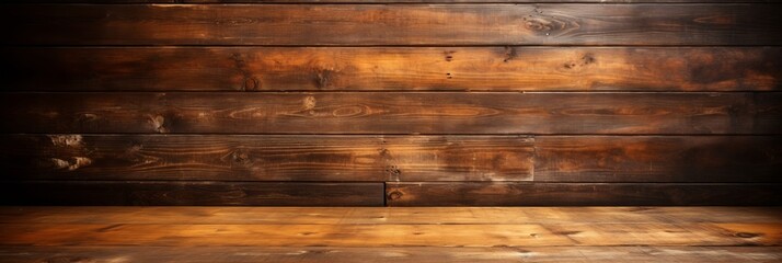 Naklejka premium Vintage brown rustic wooden texture with bright illumination single wood background
