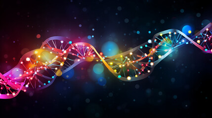 dna molecule background for scientific research and genetics projects - obrazy, fototapety, plakaty