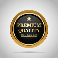 Luxury golden badges and labels. Retro vintage circle badge design