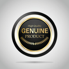 Luxury silver metal badges and labels. Retro vintage circle badge design