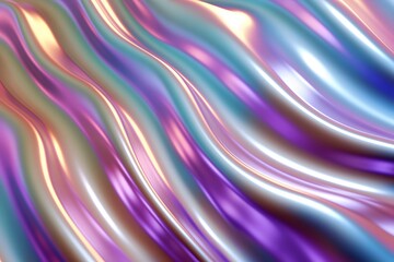 Fototapeta premium Abstract background of big waves of shiny iridescent pearls.