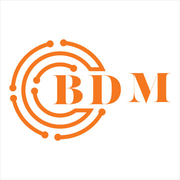 BDM letter design. BDM letter technology logo design on white background. BDM Monogram logo design for entrepreneur and business.