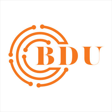 BDU letter design. BDU letter technology logo design on white background. BDU Monogram logo design for entrepreneur and business.