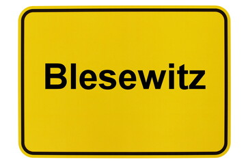 Illustration eines Ortsschildes der Gemeinde Blesewitz in Mecklenburg-Vorpommern
