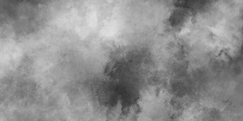 Abstract grunge white or grey watercolor painting background, black and whiter background with puffy smoke, white background illustration.