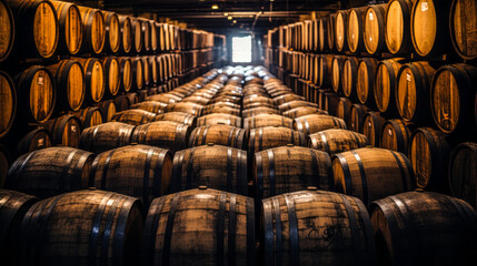 Age-Old Tradition: Whiskey, Bourbon, and Scotch Barrels in Aging Cellar