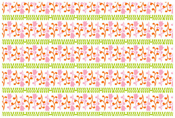 Flora Ornament Pattern Background