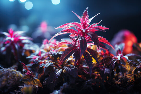 wheed flowers in pink color created with Generative AI technology