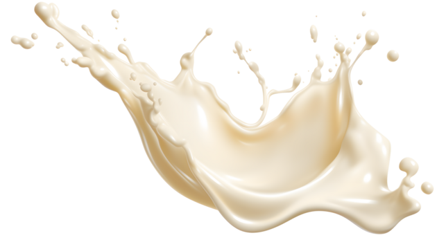 White Chocolate Milk Splash on transparent background PNG