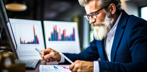 portrait of Economist, who Conduct research, prepare reports, or formulate plans to aid in solution of economic problems arising from production and distribution of goods and services