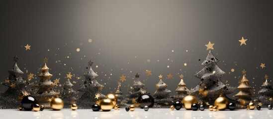 During the festive Christmas time the background was adorned with a sparkling gold tree black...