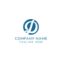 Fototapeta premium Professional d letter logo for all kinds of business. D letter logo design free download. Masterday letter logo design