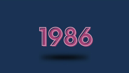 3d rendering flip board year 1986