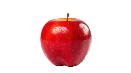 An apple isolated on transparent background, image with background removed, created with Generative Ai technology.